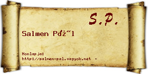 Salmen Pál névjegykártya